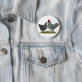 Badge Rond 5 Cm Poulets de Maline (En situation)