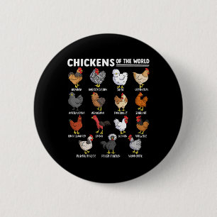 Badge Rond 5 Cm Poulets Du Monde Éducation Amour Des Animaux De Fe