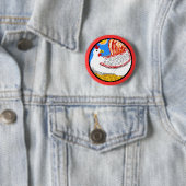 Badge Rond 5 Cm Poulets ! Gloussement de gloussement de (En situation)
