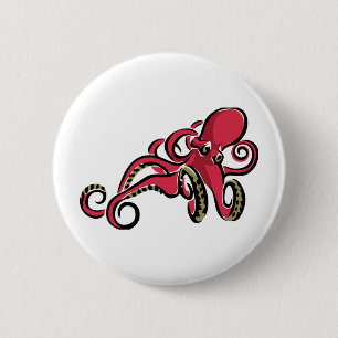 Badge Rond 5 Cm Poulpe