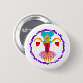 Badge Rond 5 Cm Poulpe (Devant & derrière)