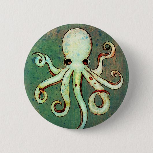 Badge Rond 5 Cm Poulpe Cthulhu (Devant)