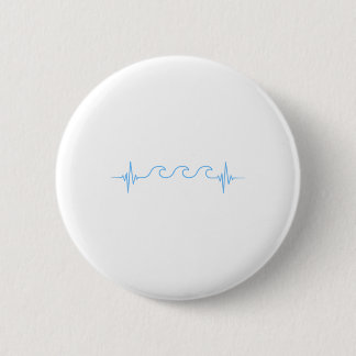 Badge Rond 5 Cm Pouls de vagues Surfeur Vagues d'été Planche de su