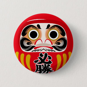 Badge Rond 5 Cm Poupée Daruma (charme traditionnel japonais de cha