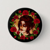 Badge Rond 5 Cm Poupée de sucre à la carlet (Devant)