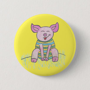 Badge Rond 5 Cm Poupée (Lil Piglet)