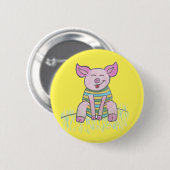 Badge Rond 5 Cm Poupée (Lil Piglet) (Devant & derrière)