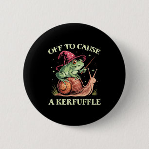 Badge Rond 5 Cm Pour causer une agitation Grenouille de sorcier fa