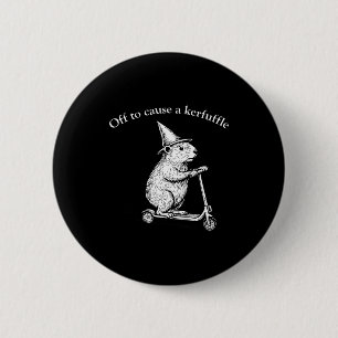 Badge Rond 5 Cm Pour causer une pagaille drôle de scooter de marmo