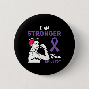 Badge Rond 5 Cm Pour guerrier et supporteurs du ruban violet - Epi