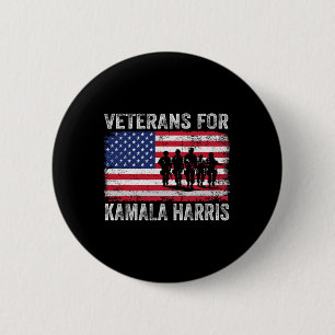 Badge Rond 5 Cm Pour Kamala Harris 2024 Élection Drapeau américain
