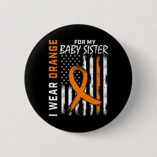 Badge Rond 5 Cm Pour la sensibilisation à la leucémie de ma soeur 