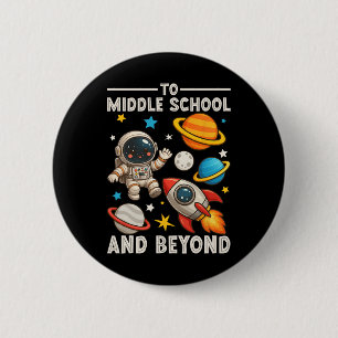 Badge Rond 5 Cm Pour le collège et au-delà Astronaute drôle dos T