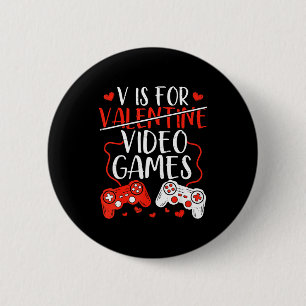 Badge Rond 5 Cm Pour le design de joueur de la Saint-Valentin pour
