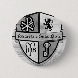 Badge Rond 5 Cm Pour le logo noir et blanc de roi et de pays