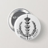 BADGE ROND 5 CM POUR LE ROI ET LE PAYS (Devant & derrière)
