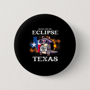 Badge Rond 5 Cm Pour l'éclipse solaire du Texas le 8 avril