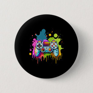 Badge Rond 5 Cm Pour les peintres de gamers Manette Vêtements de j