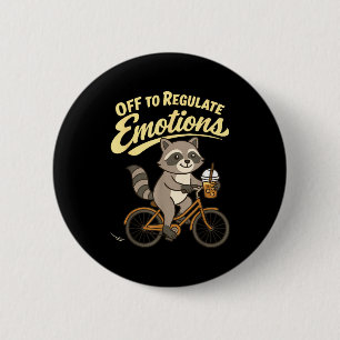 Badge Rond 5 Cm Pour réguler les émotions santé mentale du raton l