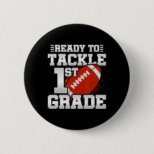 Badge Rond 5 Cm Pour s'attaquer 1ère année - 1er jour de l'école -