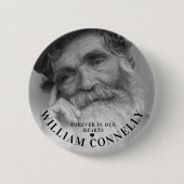 Badge Rond 5 Cm Pour toujours dans nos coeurs Photographie Funérai (Devant)