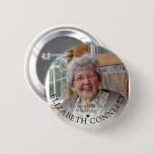 Badge Rond 5 Cm Pour toujours dans nos coeurs Photographie Funérai (Devant & derrière)