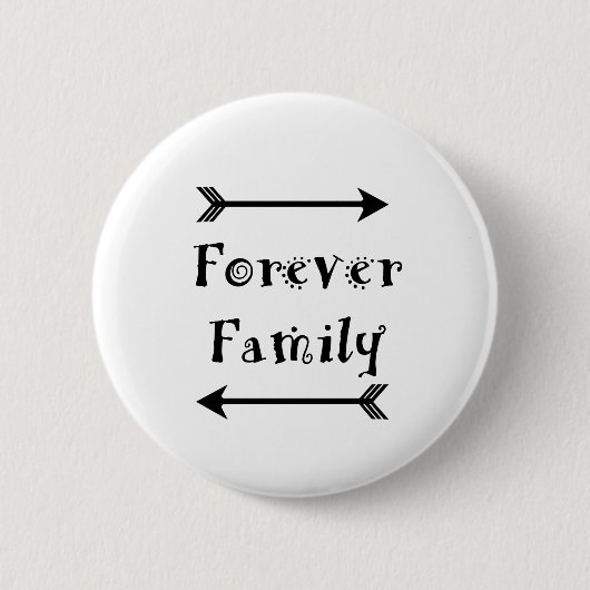 Badge Rond 5 Cm Pour toujours famille - conception d'Adpotion (Devant)