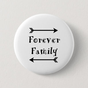 Badge Rond 5 Cm Pour toujours famille - conception d'Adpotion