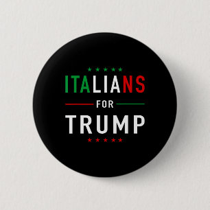 Badge Rond 5 Cm Pour Trump Tee Pro Trump Italiano