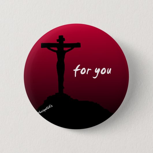 Badge Rond 5 Cm "Pour vous" bouton chrétien (Devant)