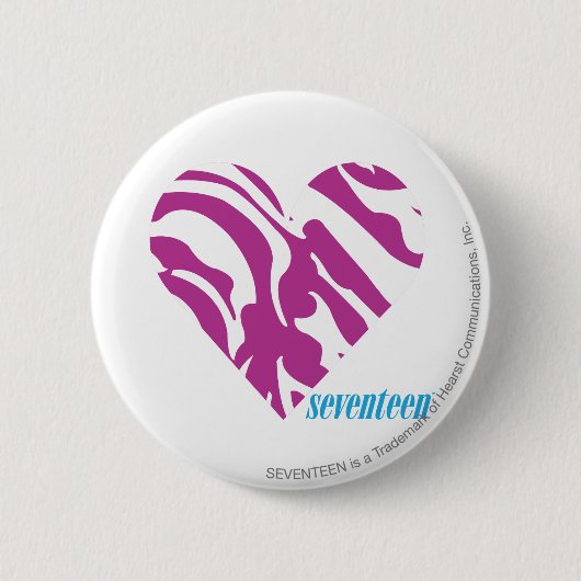 Badge Rond 5 Cm Pourpre 2 de zèbre (Devant)