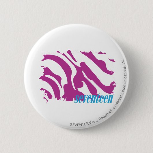 Badge Rond 5 Cm Pourpre 3 de zèbre (Devant)