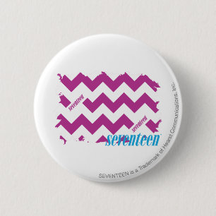 Badge Rond 5 Cm Pourpre 3 de zigzag