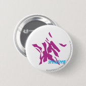 Badge Rond 5 Cm Pourpre 4 de zèbre (Devant & derrière)