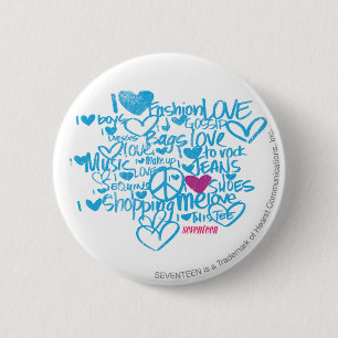 Badge Rond 5 Cm Pourpre/Aqua de graffiti