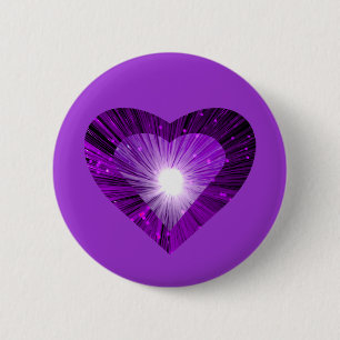 Badge Rond 5 Cm Pourpre de bouton de "coeur" de Purple Heart