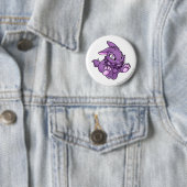 Badge Rond 5 Cm Pourpre de Cybunny (En situation)