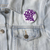 Badge Rond 5 Cm Pourpre de Dubstep FatCap Kush (En situation)