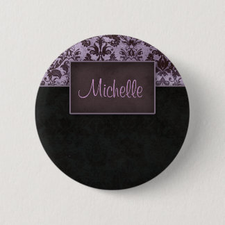Badge Rond 5 Cm Pourpre de goupille de bouton d'étiquette de nom