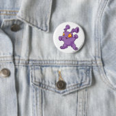 Badge Rond 5 Cm Pourpre de Grundo (En situation)