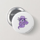 Badge Rond 5 Cm Pourpre de Koi (Devant & derrière)