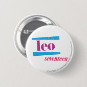 Badge Rond 5 Cm Pourpre de Lion (Devant & derrière)