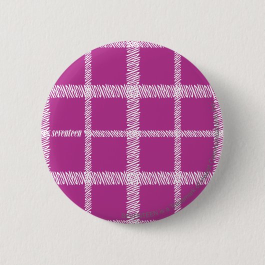 Badge Rond 5 Cm Pourpre de plaid (Devant)