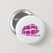 Badge Rond 5 Cm Pourpre de plaid (Devant & derrière)