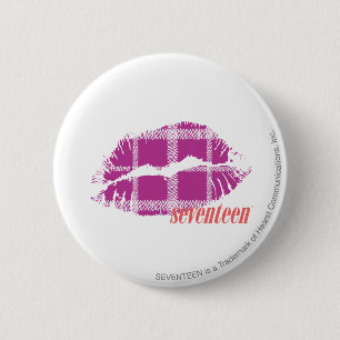 Badge Rond 5 Cm Pourpre de plaid