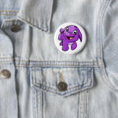 Badge Rond 5 Cm Pourpre de Poogle (En situation)