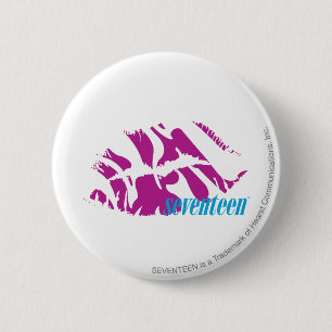 Badge Rond 5 Cm Pourpre de zèbre