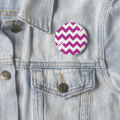 Badge Rond 5 Cm Pourpre de zigzag (En situation)