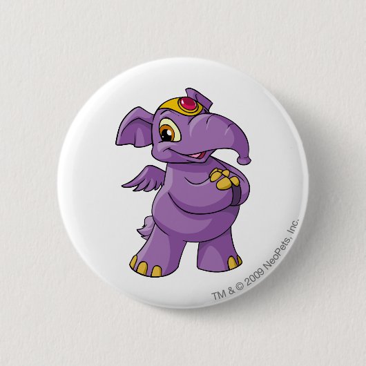 Badge Rond 5 Cm Pourpre d'Elephante (Devant)