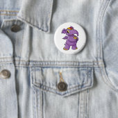 Badge Rond 5 Cm Pourpre d'Elephante (En situation)